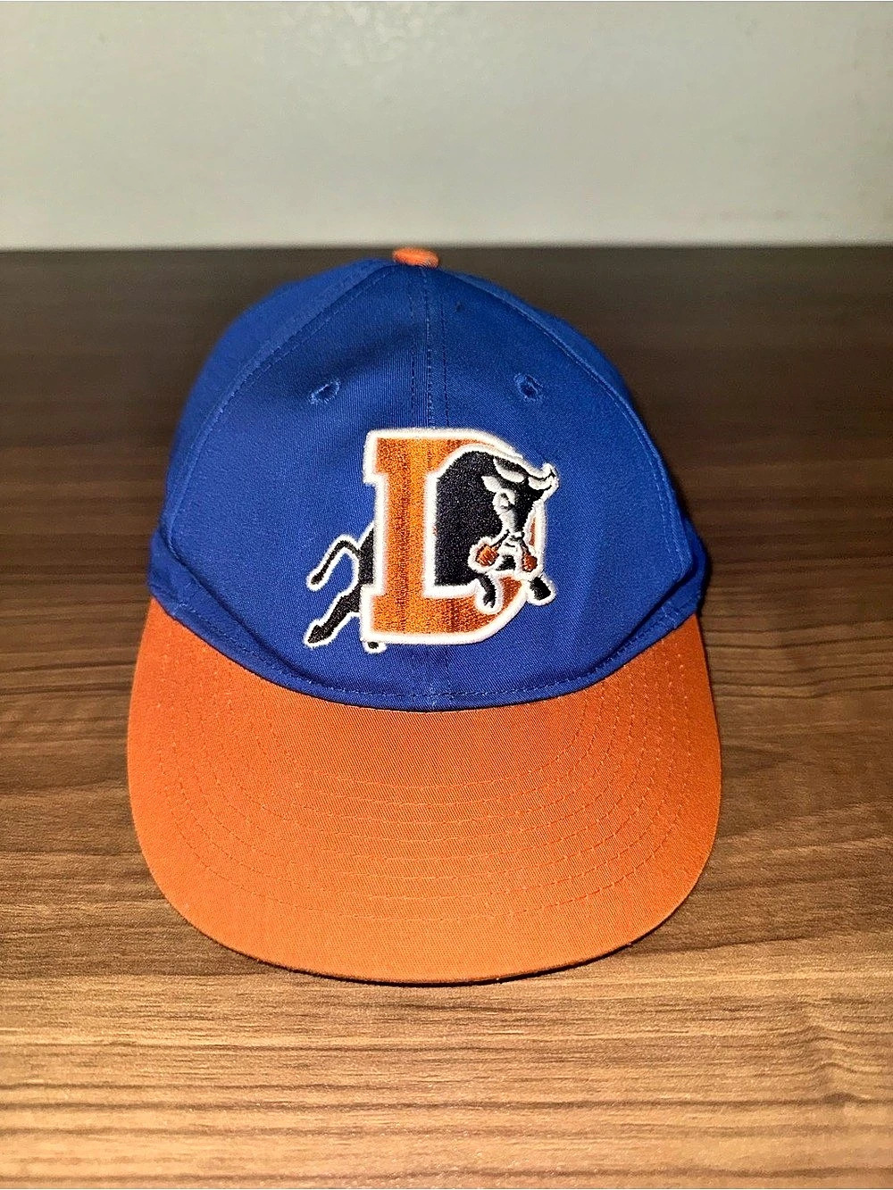 Durham Bulls Youth Baseball Hat Cap Blue Orange OC Sports MiLB #15 Embroidered